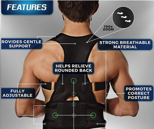 PosturePro™ Adjustable Back & Shoulder Corrector Belt